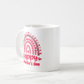 Happy Valentine’s Day Leopard Rainbow Koffiemok (Voorkant links)