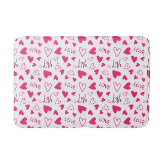 Happy Valentine’s Day Lover Present with Red Heart Badmat