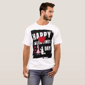 Happy Valentine’s Day Matching Couples Outfit Tee T-shirt (Voorkant volledig)