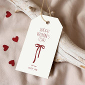 Happy Valentine’s Day – Minimal Ribbon Bow Cadeaulabel