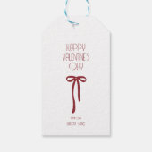 Happy Valentine’s Day – Minimal Ribbon Bow Cadeaulabel (Achterkant)