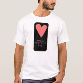 Happy Valentine’s Day Minimalist T-Shirt | Pink He (Voorkant)