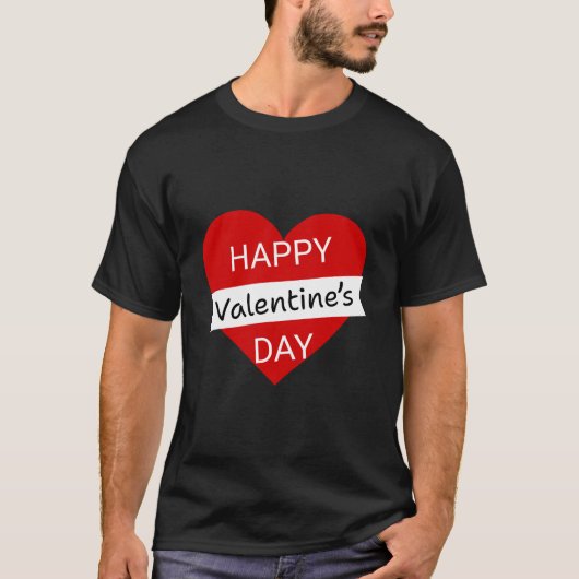 Happy Valentine’s Day – Minimalist Valentine T-shirt (Voorkant)