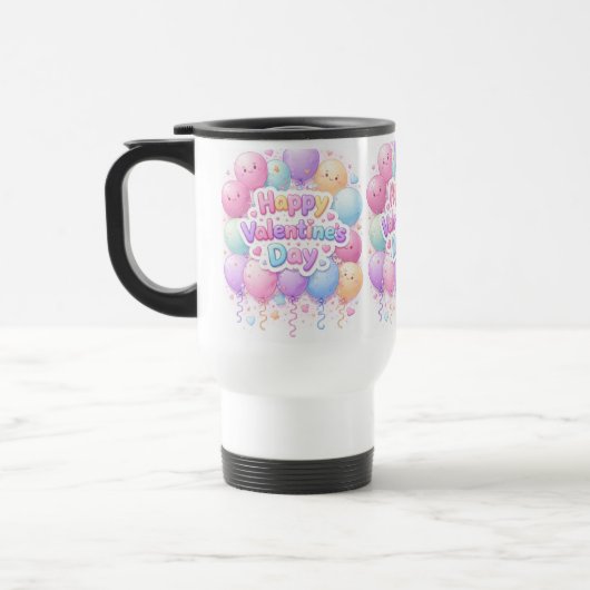 Happy Valentine’s Day Mug – Cute Love Gift Reisbeker (Links)