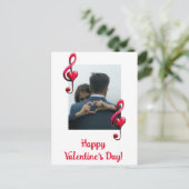 Happy Valentine’s Day Music of Love Briefkaart (Staand voorkant)