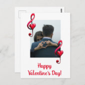 Happy Valentine’s Day Music of Love Briefkaart (Voorkant / Achterkant)