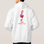 Happy Valentine’s Day Music of Love Hoodie (Achterkant)