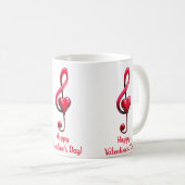 Happy Valentine’s Day Music of Love Koffiemok (Voorkant rechts)