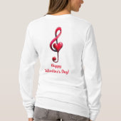 Happy Valentine’s Day Music of Love T-shirt (Achterkant)