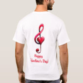 Happy Valentine’s Day Music of Love T-shirt (Achterkant)