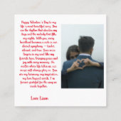 Happy Valentine’s Day Music of Love Vierkante Visitekaartje (Achterkant)