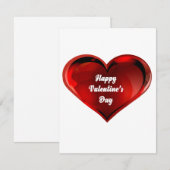 Happy Valentine’s Day Note Card Notitiekaartje (Voorkant / Achterkant)