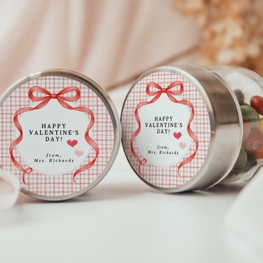 Happy Valentine’s Day Personalized Teacher Sticker