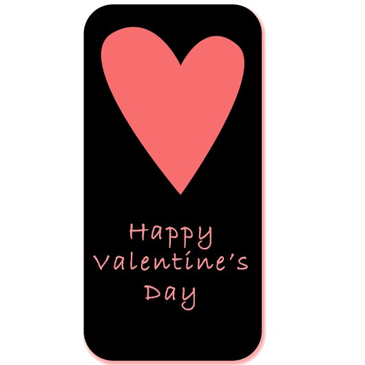 Happy Valentine’s Day Postcard | Pink Heart Briefkaart