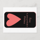 Happy Valentine’s Day Postcard | Pink Heart Briefkaart (Voorkant)