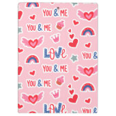 Happy Valentine’s Day Red Heart Art Romantic Lover Klembord (Achterkant)