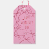 Happy Valentine’s Day – Ribbon Bows | Minimal Love Cadeaulabel (Achterkant)