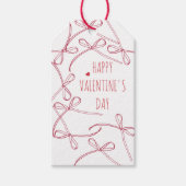 Happy Valentine’s Day – Ribbon Bows | Minimal Love Cadeaulabel (Voorkant)