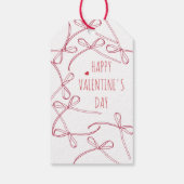 Happy Valentine’s Day – Ribbon Bows | Minimal Love Cadeaulabel (Achterkant)
