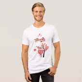 Happy Valentine’s Day – Romantic Couple  Tri-Blend Shirt (Voorkant volledig)