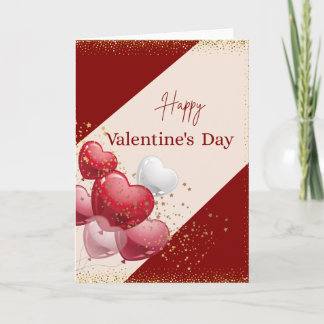 Happy Valentine’s Day Romantic Heart Greeting Card Kaart