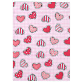 Happy Valentine’s Day Romantic Red Heart Keepsake Klembord (Achterkant)