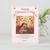 Happy Valentine’s Day Romantic Wall Art | Love Bedankkaart (Staand voorkant)