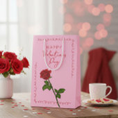 Happy Valentine’s Day Rose Custom  Medium Cadeauzakje