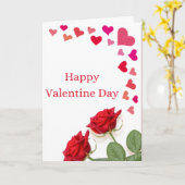 Happy Valentine’s Day Rose Greeting Card Kaart (Gele Bloem)