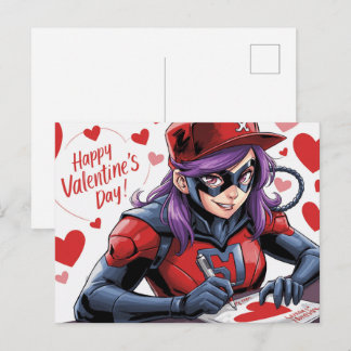 Happy Valentine’s Day Super-Héros Briefkaart