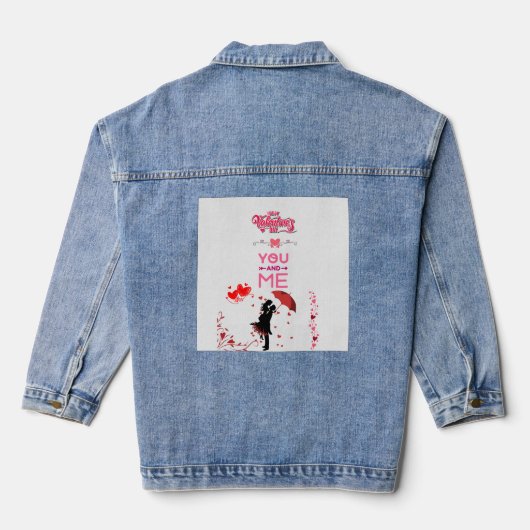 Happy Valentine’s Day – You and Me Romantic Love Denim Jacket (Achterkant)