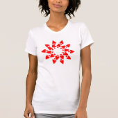 Happy Valentine’s Star Hearts Minimalist T-Shirt (Voorkant)