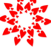 Happy Valentine’s Star Hearts Round Sticker