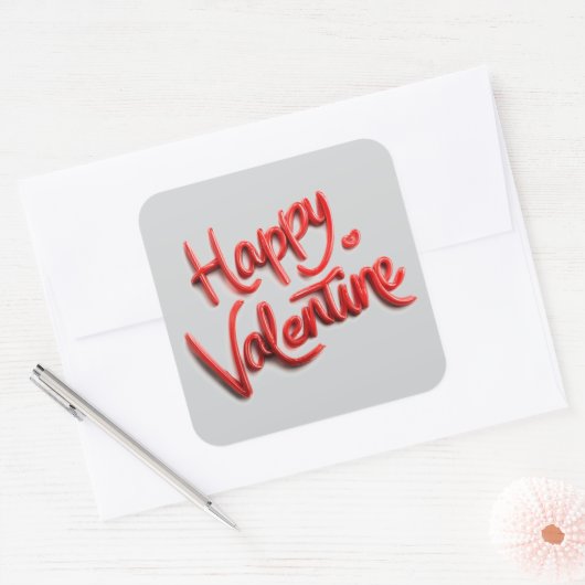 Happy Valentine Stickers for Cards & Gifts (Envelop)