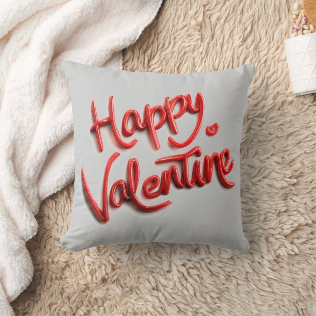Happy Valentine Sweet Romantic Throw Pillow Kussen (Deken)