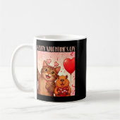 Happy Valentines 2026 Cute Cat Capybara Party Art  Koffiemok (Links)