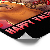 Happy Valentines 2026 Cute Cat Capybara Party Art  Poster (Hoek)