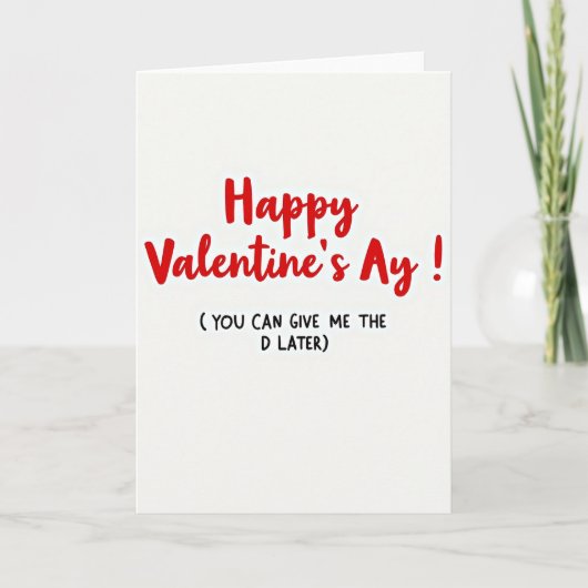 Happy Valentines Ay Naughty Card Kaart (Voorkant)
