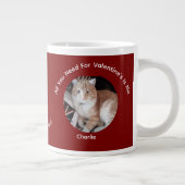 Happy Valentine's Cat Photo Love Specialty Mug Grote Koffiekop (Rechts)