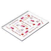 Happy Valentine's Couple Hearts Spiral Notebook  Notitieboek (Linkerzijde)