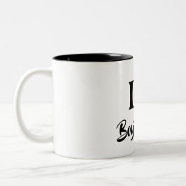 Happy valentine's cute red heart  tweekleurige koffiemok