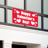 Happy Valentine's dag banner voor winkel of bedrij (Buitenkant Gebouw)