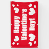 Happy Valentine's dag banner voor winkel of bedrij (Verticaal)
