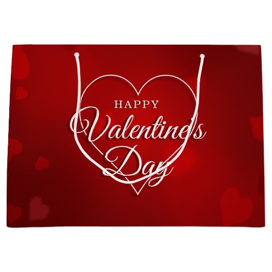 HAPPY VALENTINE'S DAG GROTE HARTBOKEH GROOT CADEAUZAKJE (Voorkant)