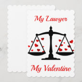 Happy valentines dag mijn advocaat feestdagenkaart (Voorkant / Achterkant)