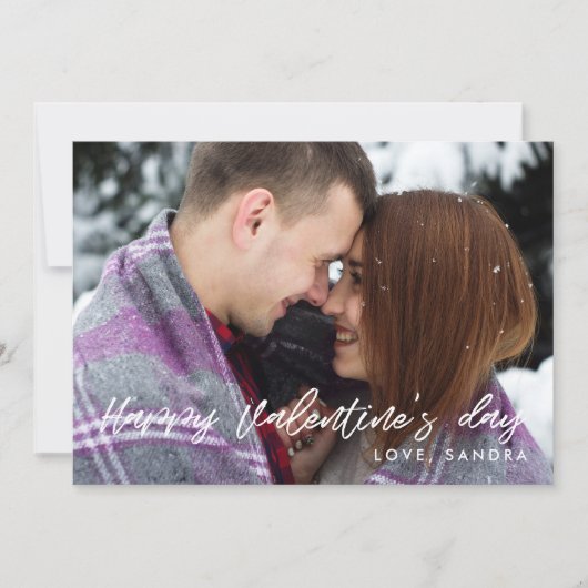 Happy Valentine's dag moderne fotokaart Feestdagenkaart (Voorkant)