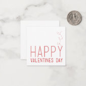 Happy Valentines dag Notitiekaartje (Voorkant / Achterkant in situ)