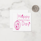 Happy Valentines dag Notitiekaartje (Voorkant / Achterkant in situ)