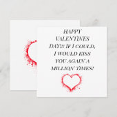 HAPPY VALENTINE'S DAG OP je speciale persoonlijke  Feestdagenkaart (Voorkant / Achterkant)