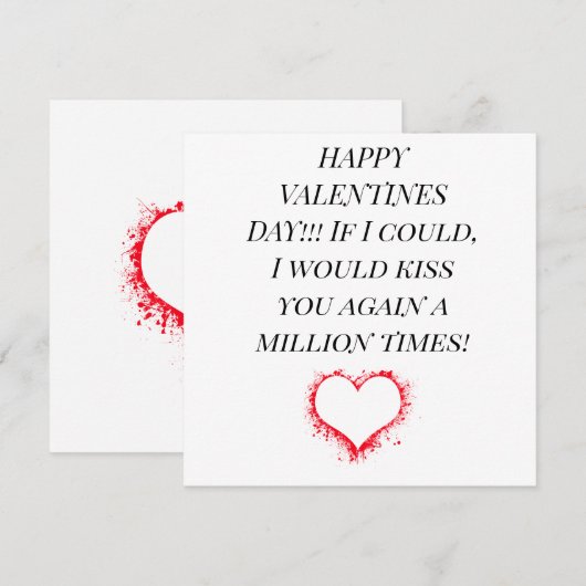 HAPPY VALENTINE'S DAG OP je speciale persoonlijke Feestdagenkaart (Voorkant / Achterkant)